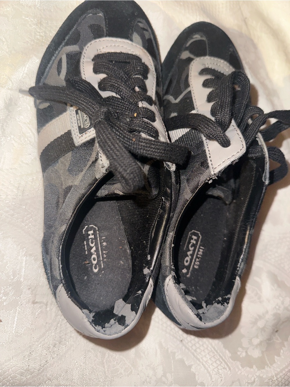 Coach Black and Gray Kids' Low-Top Sneakers